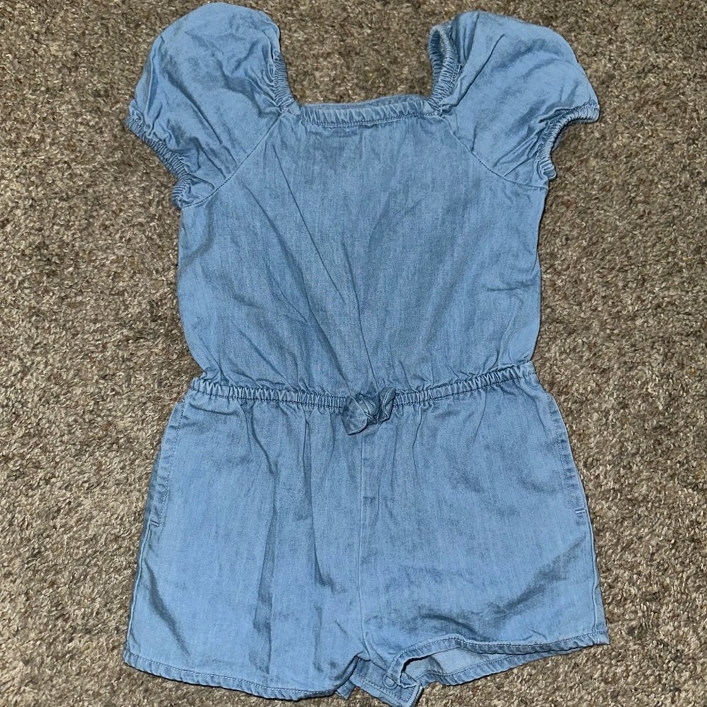 Kids Blue Denim Romper